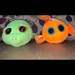 🧡BEENIE🐢BABIES🧡Squirt & Nemo Ty Beanie Babies